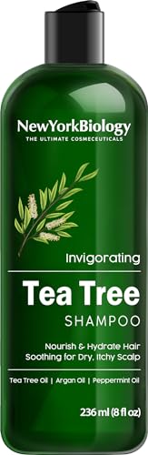 New York Biology Tea Tree Shampoo Clarifying Shampoo for Women and Men Moisturizing and Cleansing Hair and Scalp - 236 ml
