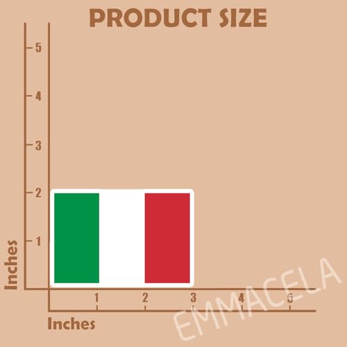 Image of (3PCS) Italy Flag stickers, Countries Flag Stickers - Waterproof Vinyl Decals For Laptops, Tumblers, Water Bottles, Books, Scrapbooks, Size 3 x 2.1 Inch