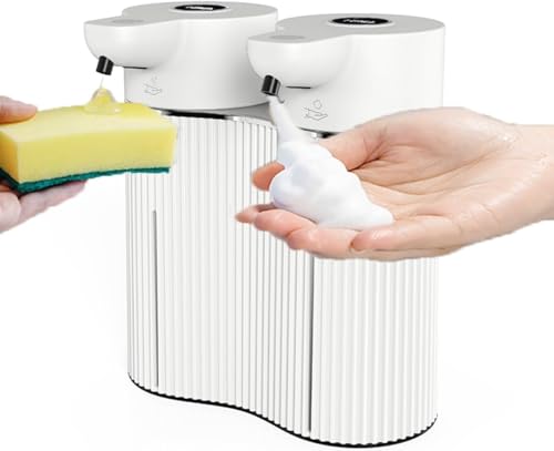 Distributeur automatique de savon liquide sans contact - 4 niveaux réglables - Savon intelligent pour salle de bain, cuisine, bureau, hôtel, vaisselle