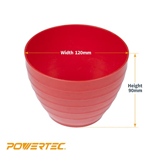 Tazón plástico POWERTEC 25 oz rojo 3 unidades miniatura 6