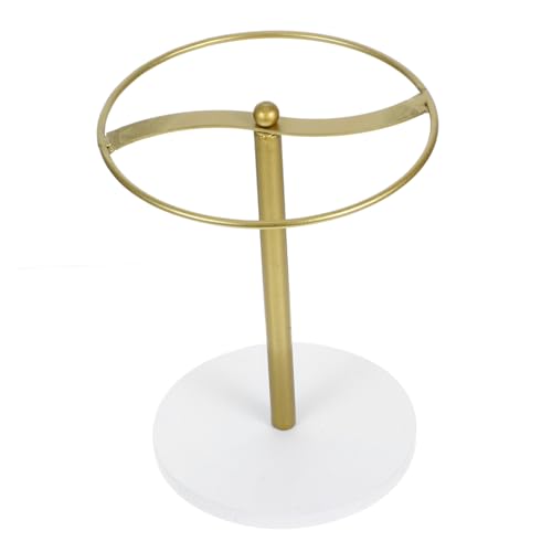 PRETYZOOM Metal Sunglasses Organizer Round Eyeglasses Stand Rotating Display Stand Pine Wood Base