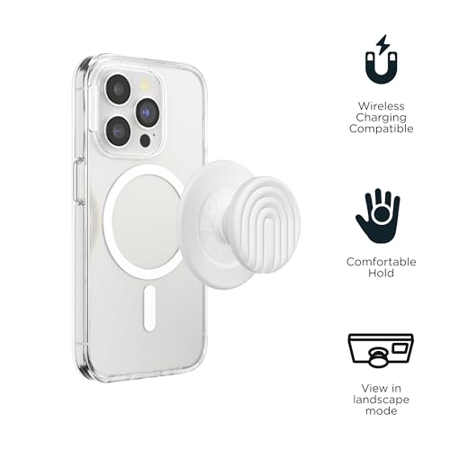 Image of PopSockets Phone Grip for MagSafe, Magnetic Holder, Phone Stand, Boho - Coconute Creme