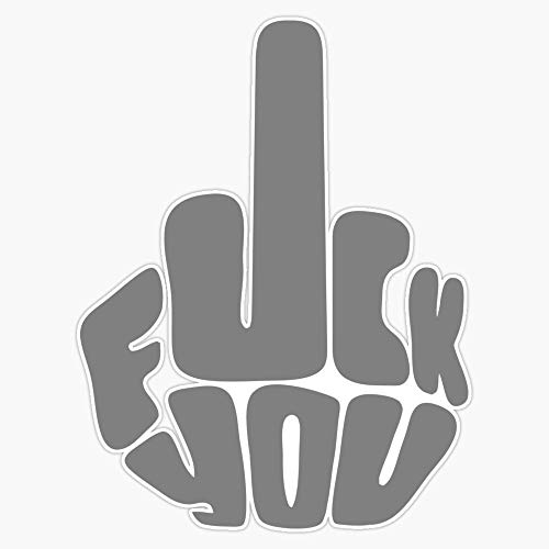Leyland Designs Fuck You Flipping Off Middle Finger Sticker Outdoor Rated Vinyl Sticker Decal for Windows, Bumpers, Laptops or Crafts 5