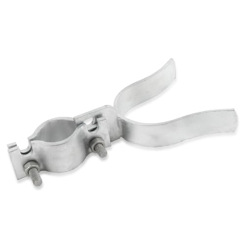 Wmebee 1-3/8" x 1-3/8" Chain Link Fence Gate Fork Latch - Fence Gate Latch - Galvanized Fence Gate Latch with Hole for Padlock, Chain Link Gate Latch (Silver, 1-3/8"-1-3/8")