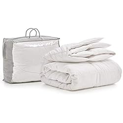 Relleno Nordico Tramas ECCOX VZT - Edredón Relleno Nórdico de 90% Plumas - Gramaje: Relleno 370 gr/m² Total 580 gr/m² - Edredón de Plumas Transpirable y Ligero - 240x220 para Cama 120/135/140/150