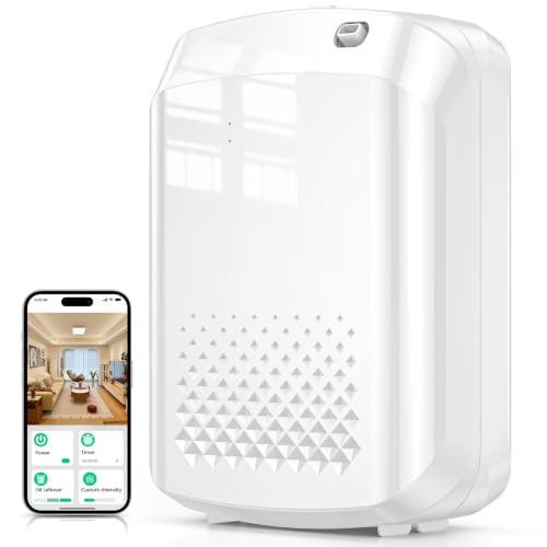 XEITIN Waterless Essential Oil Diffuser 3000 Sq.Ft Coverage for Large Home Hotel Office 400ml Cold Air Scent Machine Bluetooth App Control No-Noise Aroma Diffuser Wall Mount Gift for Her