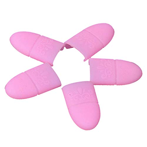 Generic 10x Haushalt Nagellackentferner Kappen, Silikon Nagel Kappe zum Entfernen von Nagellack, Gellack - Rosa – Bild 3