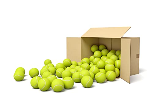 Viv 100 Pack Tennis Balls Bulk, 12-200+ Case Advanced Practice Balls Pressure Bouncing 53In High Durable, Official Size Pet Dog Playing Ball, Good For Tennis Training Machine & Kids Play On All Courts #TOP5