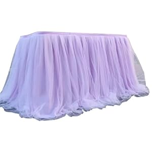 ZYAGH Bunte Tüll Tischrock Lavendel