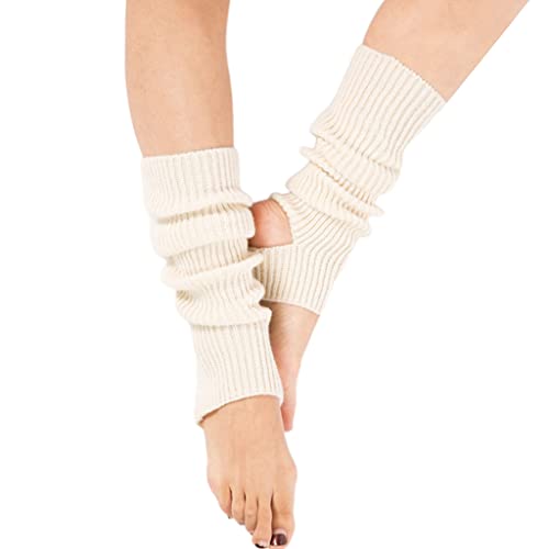 Leg Warmers Boot Cuffs Ribbed Knit Toeless Dance Socks