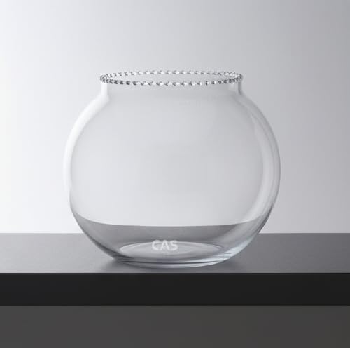 CAS 1L to 14L Glass Fish Bowl (Upto 6.5L) 10 inches Extra Thick Glass (100-300g) Increased in Weight and Thickness from Normal Variant (10 inches, Extra Thick Glass)