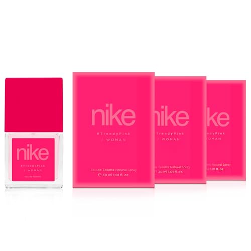 Nike - Trendy Pink Pack de 3 x 30 ml, Colonia Mujer, Formato...