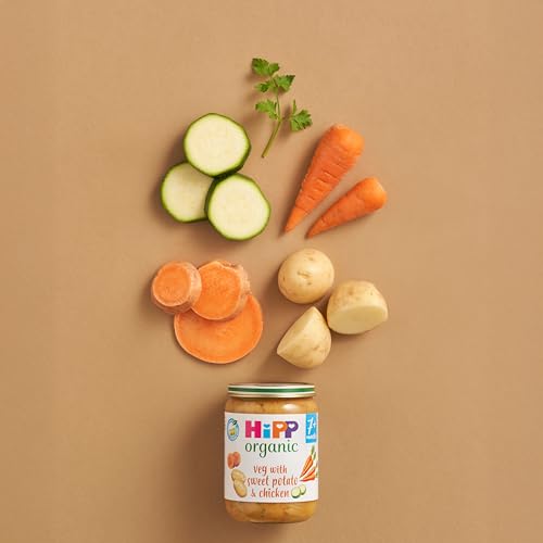 HiPP Organic Veg with Sweet Potato & Chicken Baby Food Jar 7+ Months 190g (Pack of 6)