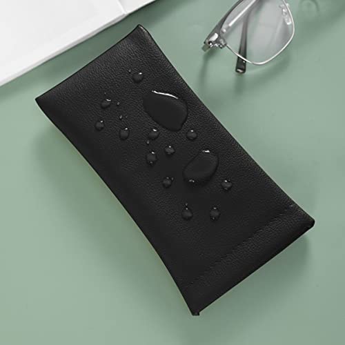 Pack Of 3 Leather Soft Eyeglass Case Pouch Squeeze Top Sunglasses Case Portable Glasses Bag For Women And Men #TOP3