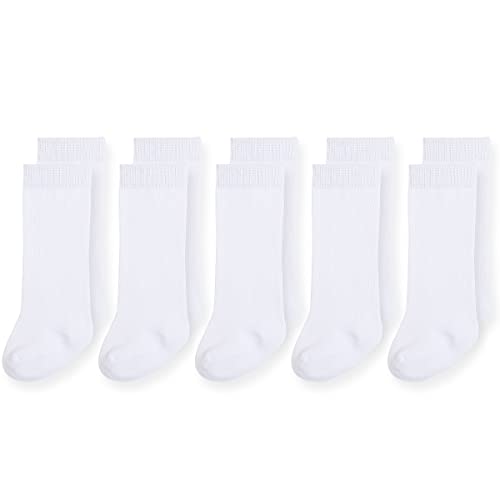 Image of Mini angel Baby Knee High Socks Thigh High Socks Seamless Cotton Stockings for Newborn Infant Toddler Boys Girls 5 Pairs