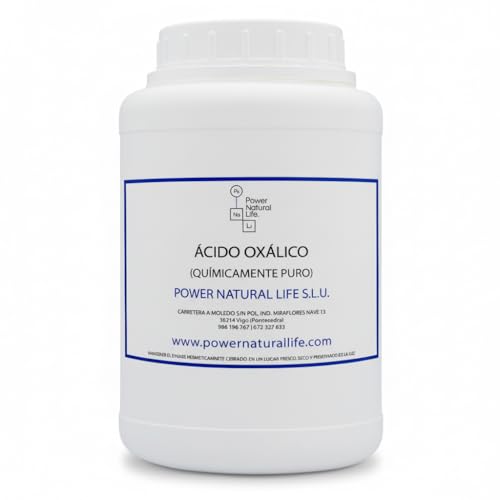 Ácido Oxálico Power natural Life | Grado Técnico para Limpieza, Eliminación de Óxido, Restauración de Madera y Apicultura | Envase de 1 kg