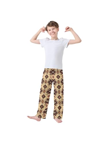 Southwestern Aztec Boys Pants for Kids Jogger Pants with Pockets S3