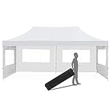 10x20 ft EZ Instant Pop up Canopy Carport, Party Tent Folding Gazebo with Removable Sidewalls and...