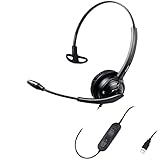 Jiade USB Headset with Noise Canceling Microphone for Official Skype Chat,Phone Headset Voice...