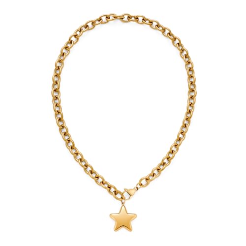 Heart/Star Pendant Necklace for Women 18K Gold Choker Necklaces Chunky Charm Necklaces Statement Necklace Trendy Jewelry