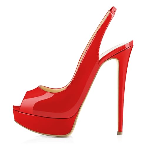 Sandales talons hauts 14 cm stables grâce à la plateforme et lanière de cheville élégante