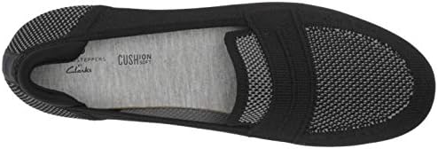 Clarks womens Carly Charm Loafer, Black/Grey Knit, 7 US | Image 4