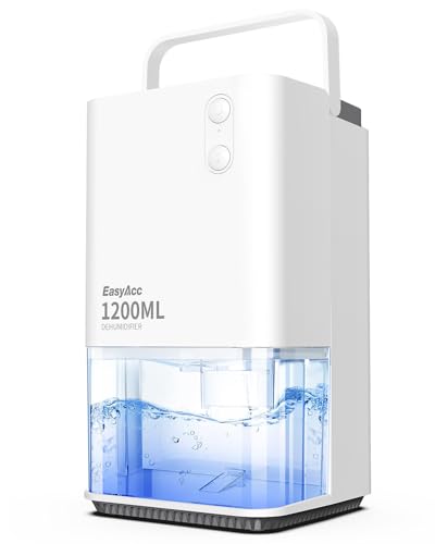 EasyAcc Luftentfeuchter,1200ml Elektrischer Entfeuchter,0.96kw/24H Energiesparend Klein Leise Tragbarer Raumentfeuchter mit Automatischer Abschaltung und Schlafmodus für Wohnung, Badezimmer, Keller EasyAcc Luftentfeuchter,1200ml Elektrischer Entfeuchter,0.96kw/24H Energiesparend Klein Leise Tragbarer Raumentfeuchter mit Automatischer Abschaltung und Schlafmodus für Wohnung, Badezimmer, Keller