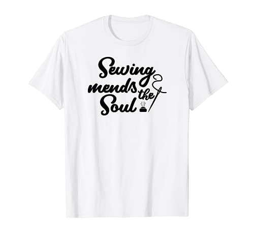 Sewing Mends The Soul T-Shirt, White