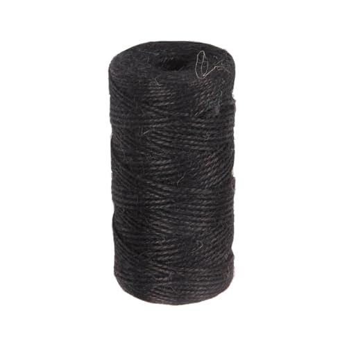 YMWALK 2mm Multicolored Cotton Twine 100m | Eco-Friendly Craft Cord for DIY Decor & Gift Wrapping | Arts, Crafts, Kitchen String (Black)