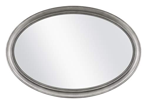 Mcs Beaded Oval Mirror, 21 X 31 In, Pewter #TOP1