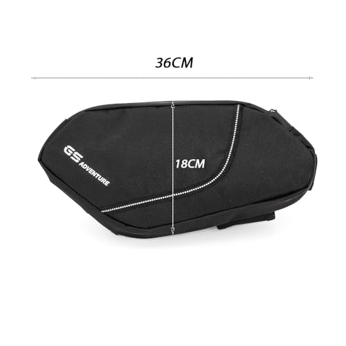 Alforjas universales para barras de protección de cuadro de motocicleta para BMW R1250GS ADV, paquete de 2, nylon negro impermeable de 2.5 litros miniatura 6