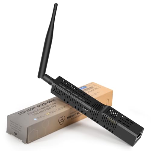 LOAMLIN SMLIGHT SLZB-06M - Ein Zigbee 3.0 auf Ethernet USB und WiFi Adapter mit PoE-Unterstützung funktioniert mit Zigbee2MQTT Home Assistant ZHA