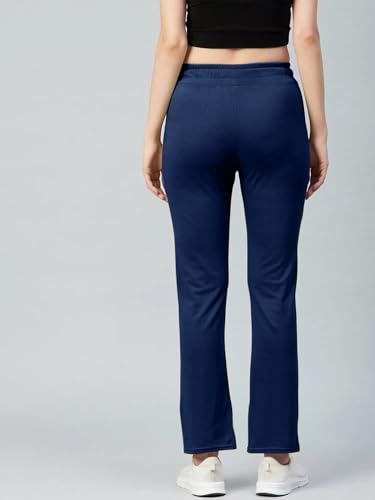 Image of Pinkmint Women Cotton Track Pants with Both Side Pockets | Elastic Waist & Drawstring | Regular Fit | Lounge, Gym & Casual Wear