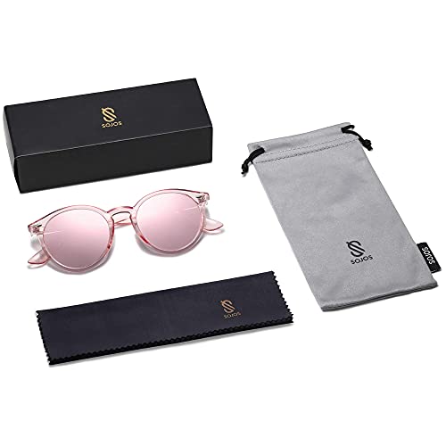 Image of SOJOS Retro Round Polarized Sunglasses for Women Men Classic Vintage Sunnies SJ2069