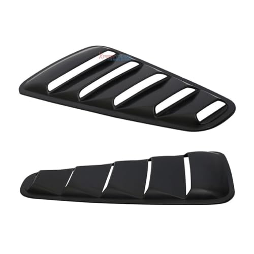 CNAYUID for Ford for Mustang 2005-2009 2-Door Quarter Side Window Louvers Board Vents Unpainted Black Style