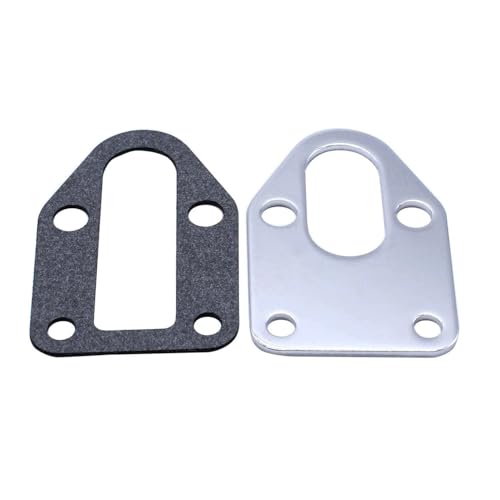 Aluminum Fuel Pump Block Off Plate Mounting Plate With Gasket For SBC 287 327 350 400