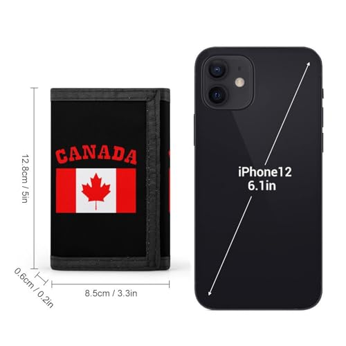 Canada Flag Canadian Maple Leaf Trifold Wallet Front Pocket with Money Credit Card Holder Slot Coin Purse for Travel Work2