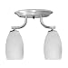 Dream Lighting LED 12volt DC Vintage Elegant Double Glass Pendant Ceiling Light with Switch for RV Trailer Boat Interior Decoration-" Broken" Glass Lampshade, Warm White