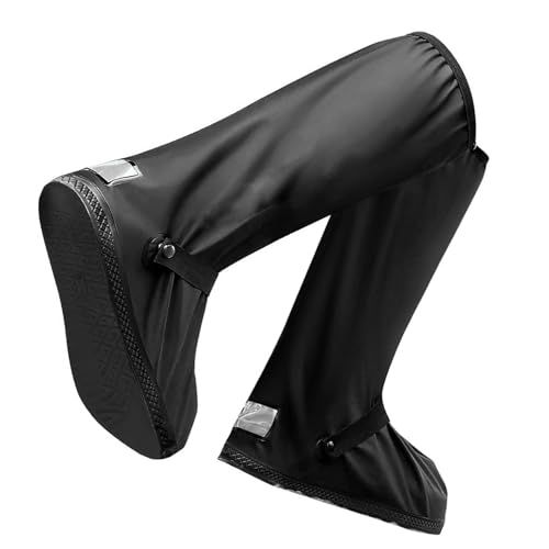 Shoe Cover Nonslip Sole Texture, Reflective Heel Design, Easy Wearing Design, PVC Material for Men Women, Ideal for Outdoor Activities With Motorcycle Riding, Skiing, (XL)