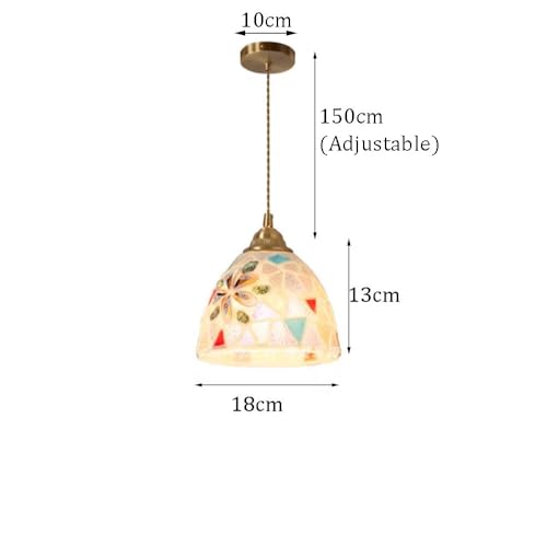 Lámpara colgante vintage de cristal bohemio para comedor y dormitorio 8