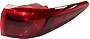Evan-Fischer Tail Light Assembly Compatible with 2017-2019 Kia Sportage Red Lens Passenger Side Outer
