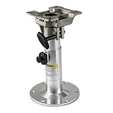 MXSAG Adjustable Aluminum Boat Seat Pedestal 14-20 Inch Height Without Slide Mount, Boat Chair Base with Locking Mechanism, for Fishing Boats and Marine Vessels