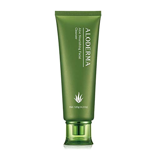 AlodermaAloe Nourishing Facial Cleanser - made with 76% Pure Organic Aloe Juice within 12 Hours of Harvest , 120g, Reduce Fine Lines and Wrinkles, All Natural