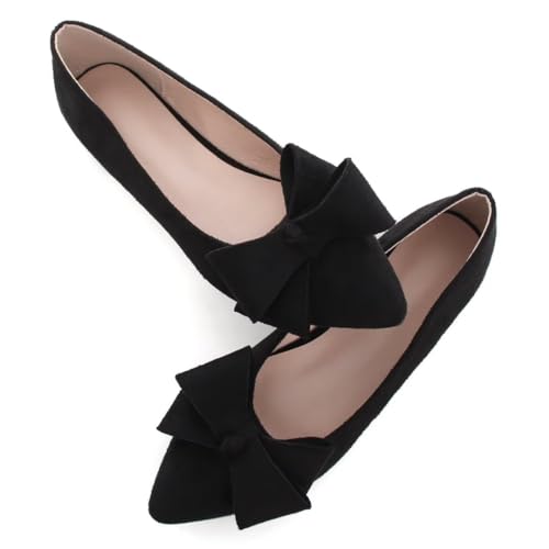 Image of Stunner Womens Flats Fashion Pointed Toe Bowknot Ballet Flats Cute Slip On Dress Flats Comfortable Party Wedding Flats2