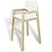 Chaise haute pour enfant en bois de hêtre massif & blanc Design moderne Chaise haute pour table à manger Chaise haute pour enfant stable & facile d'entretien Nombreuses couleurs possibles