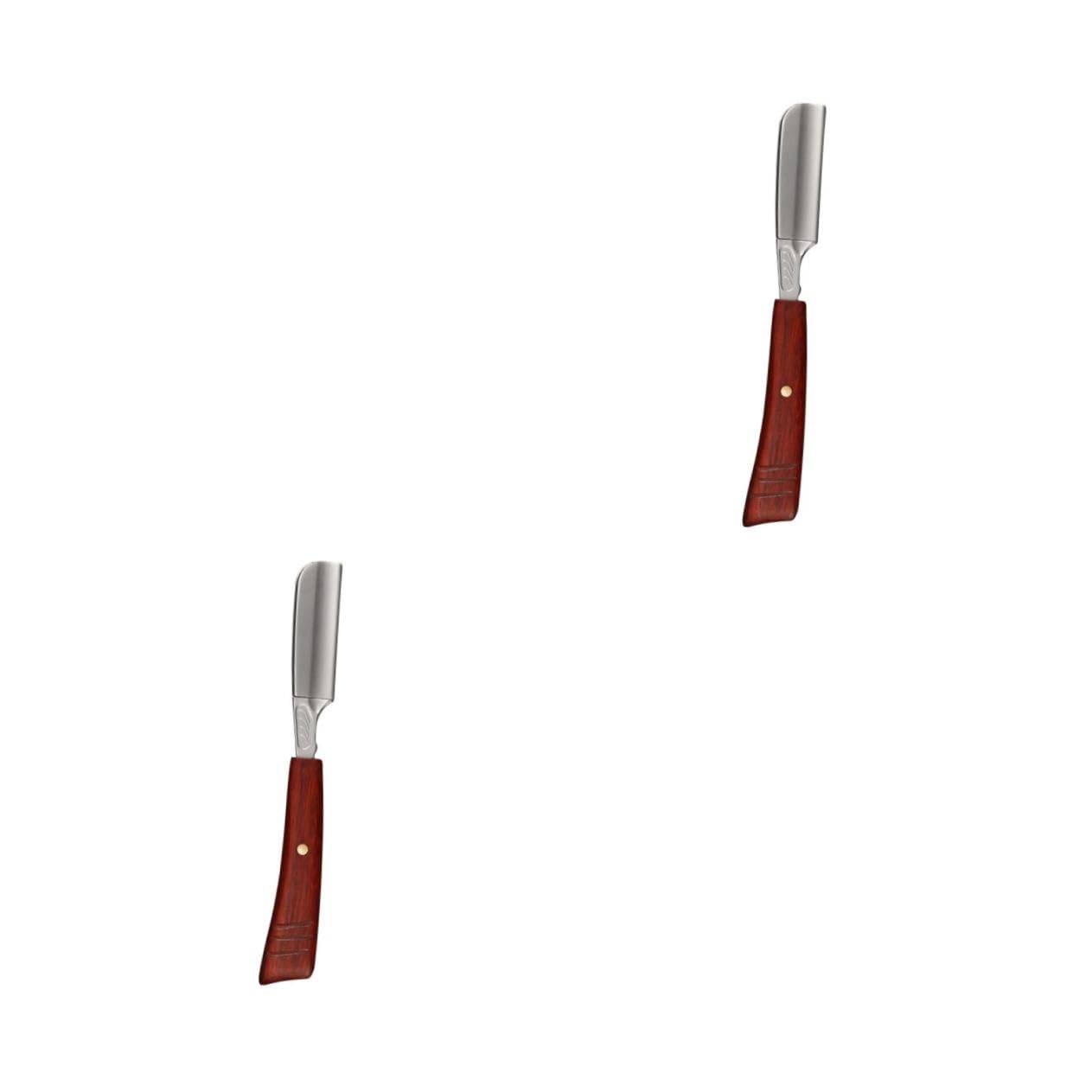 FRCOLOR 2 Pièces Rasoir Tondeuse Visage Pour Hommes Tondeuses à Raser Pour Hommes Tondeuse Nez Homme Coupe-barbe Tondeuse Visage Homme Coupe-sourcils Bois De Santal Rouge