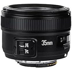Objetivos Nikon D3400 Objetivo Yongnuo YN-35mm F/2 para cámaras DSLR Nikon - Auto Enfoque AF/MF Blanco