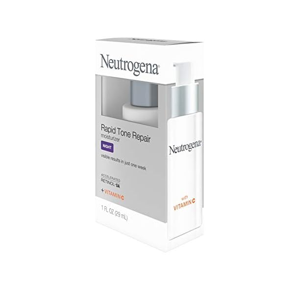 Neutrogena-Rapid-Tone-Repair-Night-Cream-with-Retinol-Vitamin-C-and-Hyaluronic-Acid-Anti-Wrinkle-Face-and-Neck-Moisturizer-Vitamin-C-Retinol-Glycerin-Hyaluronic-Acid-1-fl-oz Neutrogena Rapid Tone Repair Night Cream with Retinol, Vitamin C and Hyaluronic Acid - Anti Wrinkle Face and Neck Moisturizer - Vitamin C, Retinol, Glycerin, Hyaluronic Acid, 1 fl. Oz