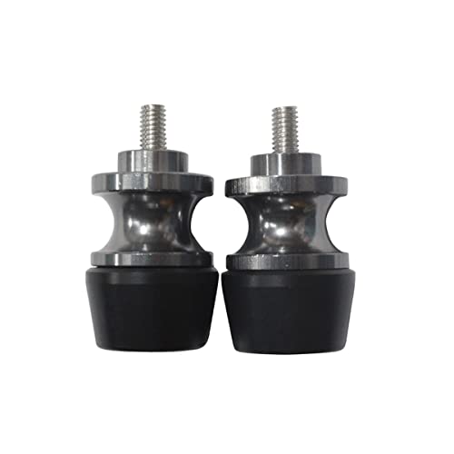 LongGreat CNC Aluminium Ständeraufnahme Bobbins 2 stücke 6mm Motorrad Schwinge Sliders Spulen Schwinge Ständer Schraube Für Aprilia RS660 RSV4 Tuono660 SR50 SX125 RS125 Tuono v4 RS4 125 (Grau)