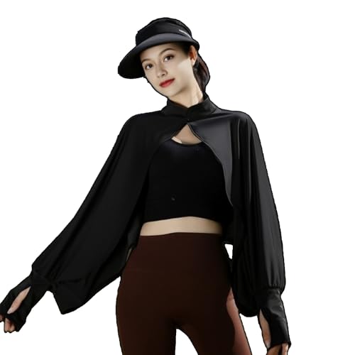 Women's Cooling Shawl Arm Sleeves with Finger Hole Sun Cape for Women Cloak UV Protection Cooler Shrug